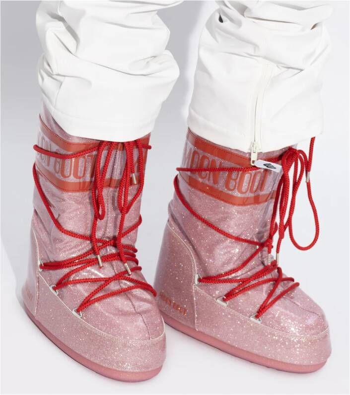 moon boot Icon Glitter sneeuwlaarzen Pink Dames