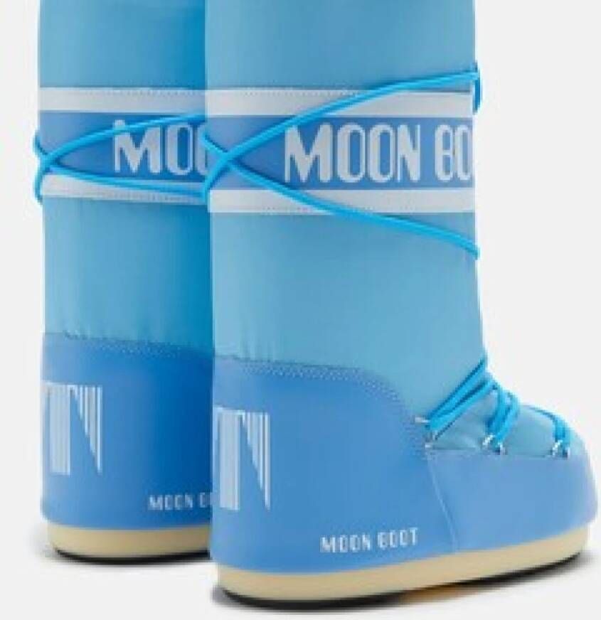 Moon Boot Icon Nylon Sneeuwlaarzen Blauw