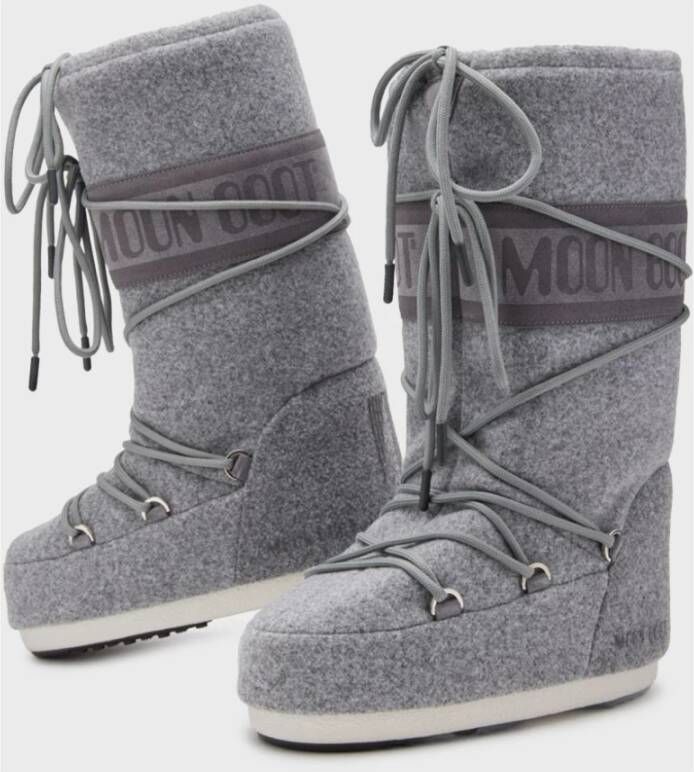 moon boot Iconische Vilt Winterlaarzen Gray Dames