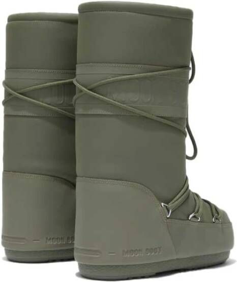 moon boot Icoon Rubber Khaki Laarzen Green Dames