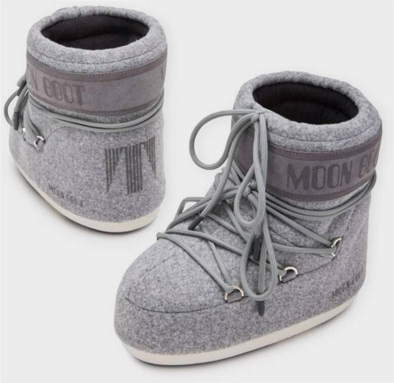 moon boot Lage Vilt Iconische Winterlaarzen Gray Dames