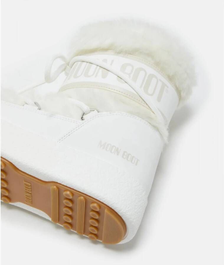 moon boot Ltrack Tube Faux FUR Lage Laars White Dames