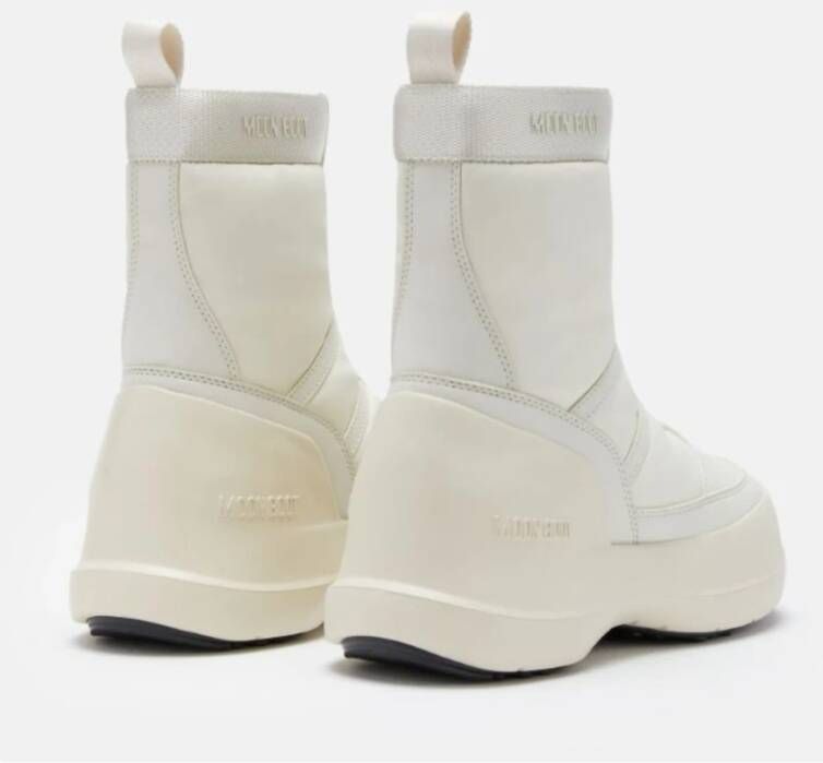 moon boot Luna Cream Zip Front Enkellaarsjes Beige Heren
