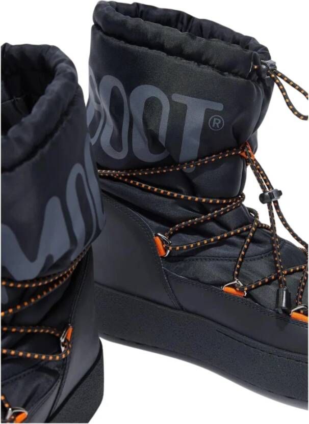 moon boot Platte Zwarte Winterlaarzen Black Heren