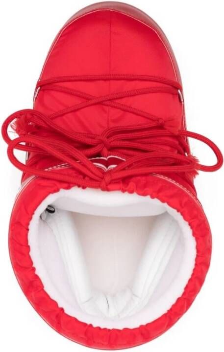 Moon Boot Rode Logo-Tape Veterschoenen
