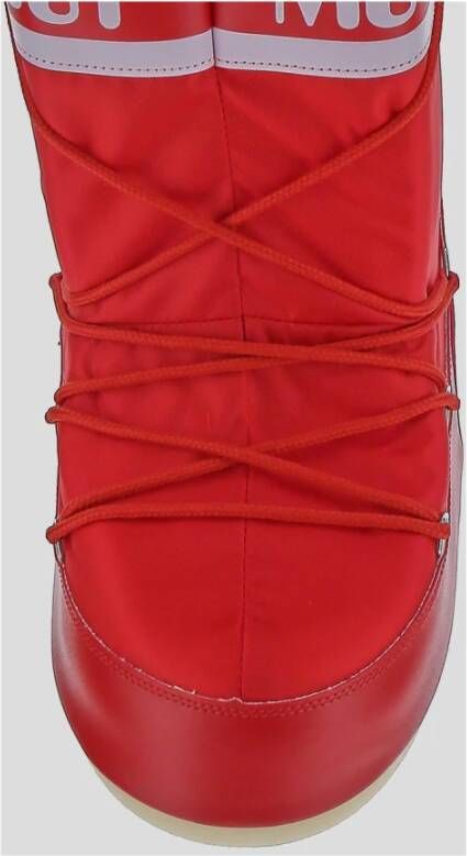 moon boot Rode Nylon Veterschoenen Red Dames