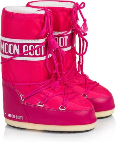 Moon Boot Roze Snowboots Slip-On met Veters
