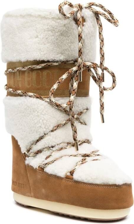 moon boot Shearling Panel Winterlaarzen Beige Dames