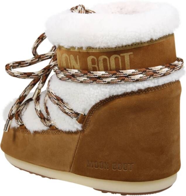 moon boot MB Icon LOW Shearling Boot Brown Dames
