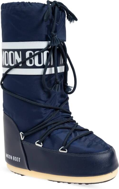 moon boot Icon Nylon Sneeuwlaarzen Blue Dames
