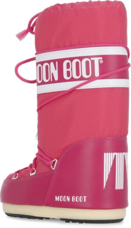 moon boot Waterdichte Fuchsia Laarzen met Trekkoorden Roze Dames