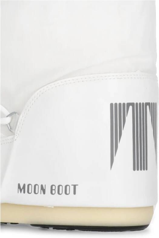 moon boot Waterdichte witte stoffen laarzen met trekkoord Wit Dames