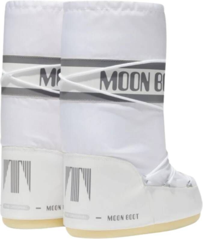 Moon boot Waterdichte witte stoffen laarzen met trekkoord White - Foto 14