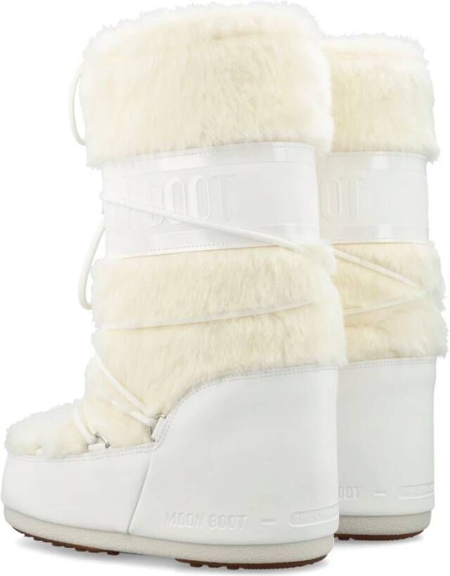 moon boot Witte Faux Fur Hoge Laarzen White Dames