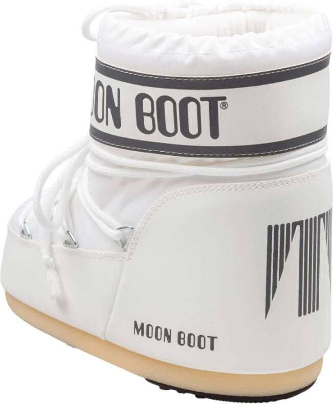 Moon Boot Witte Nylon Enkellaars Icoon