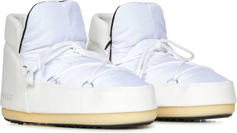 moon boot Witte Nylon Enkellaarsjes Geïsoleerd White Heren