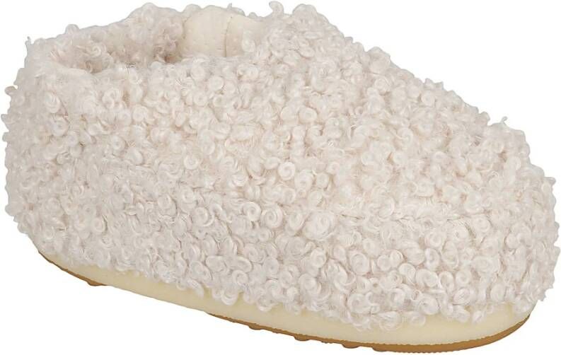 moon boot Witte sandalen met nepkrullint Wit Dames