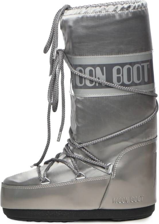 Moon Boot Zilveren Winterlaarzen met PVC-details