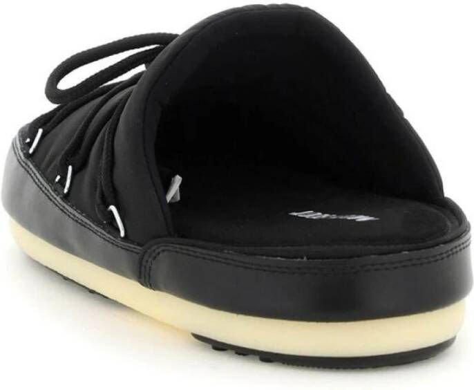 moon boot Zwarte platte icoonmuilen schoen Black Dames