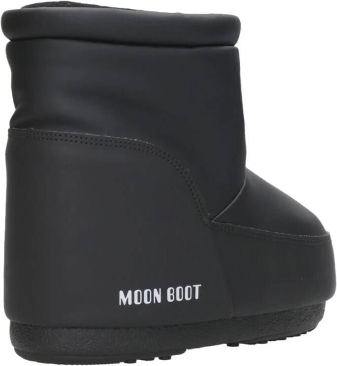 moon boot Zwarte Rubberen Winterlaarzen Black Dames
