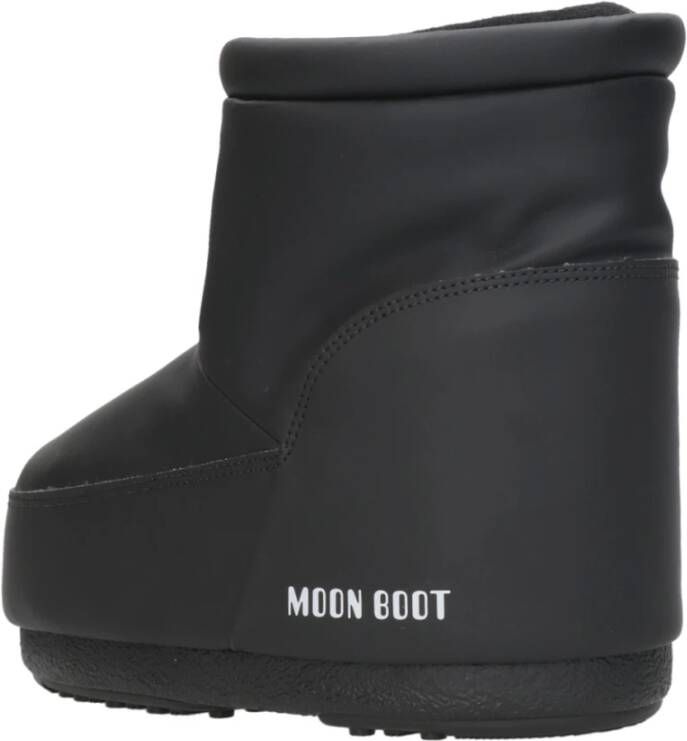 moon boot Zwarte Rubberen Winterlaarzen Black Dames