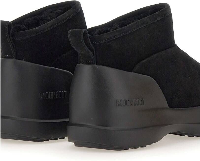 moon boot Zwarte Suède Bontgevoerde Winterlaarzen Black Heren