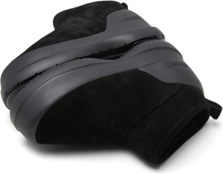 moon boot Zwarte Suède Enkellaarzen voor Dames Black Dames