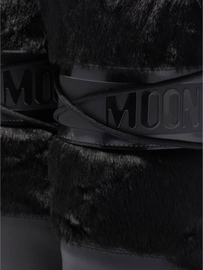 moon boot Zwarte winterlaarzen met imitatiebont Black Dames