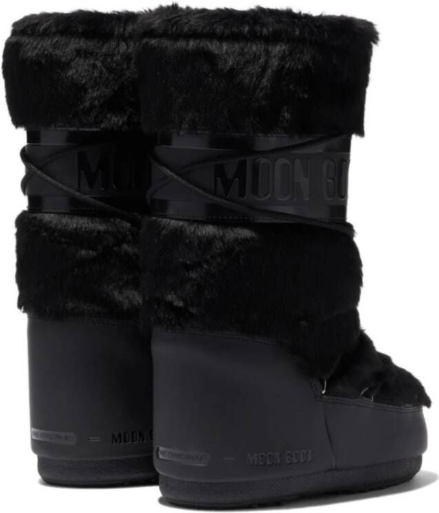 moon boot Zwarte winterlaarzen met imitatiebont Black Dames