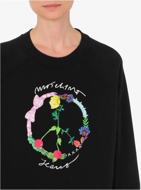 Moschino Bloemsymbool Print Katoenen Sweatshirt