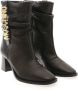 Moschino Luxe Zwarte Logo Enkellaarzen Black Dames - Thumbnail 2