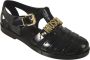 Moschino Flat Sandals Black Dames - Thumbnail 2