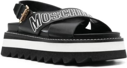 Moschino Roze Casual Open Platte Sandalen Pink Dames