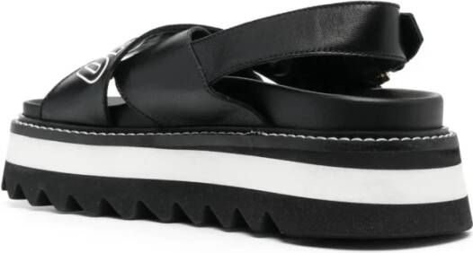 Moschino Flat Sandals Black Dames