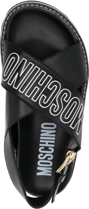 Moschino Roze Casual Open Platte Sandalen Pink Dames