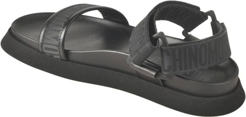 Moschino Flat Sandals Black Heren