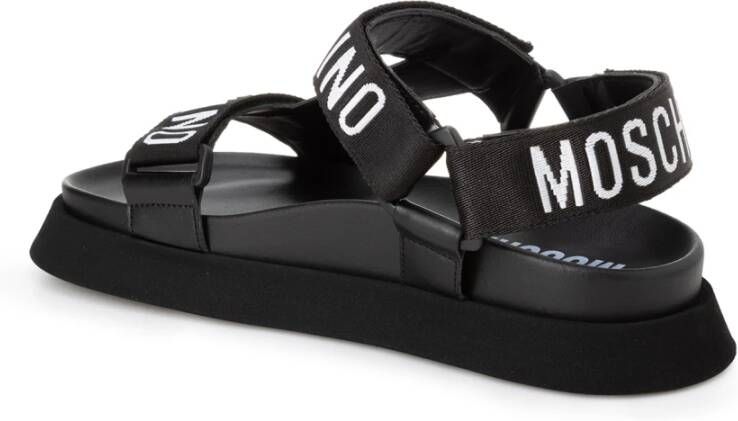 Moschino Flat Sandals Zwart Dames