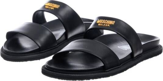 Moschino Flat Sandals Zwart Heren