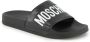 Moschino Zwarte Logo Rubber Zwembadschoenen Black Heren - Thumbnail 4