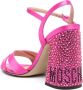 Moschino Fuchsia Roze Satijnen Sandalen Multicolor Dames - Thumbnail 3