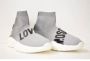 Moschino Grijze Veterschoenen Platte Aw20 Gray Dames - Thumbnail 3