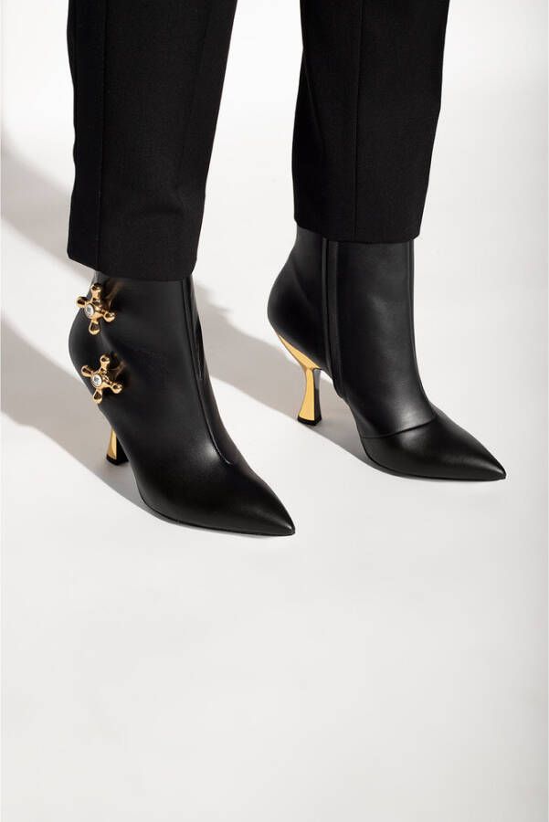 Moschino Leren laarzen Zwart - Foto 2