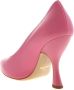 Moschino Roze Leren Logo Puntige Pumps Pink Dames - Thumbnail 3