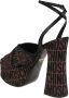 Moschino Bruine Logo-Print Plateau Sandalen Brown Dames - Thumbnail 6