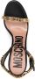 Moschino Zwarte hoge hak sandalen met gouden logo plaatje Black Dames - Thumbnail 4