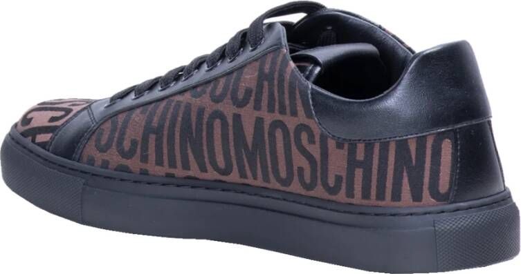 Moschino Klassieke Bruine Logo Sneakers Multicolor Heren