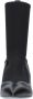 Moschino Stijlvolle Logo-Lettering Panelled Laarzen Black Dames - Thumbnail 6