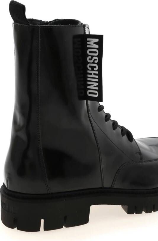 Moschino Lace-up Boots Black Heren