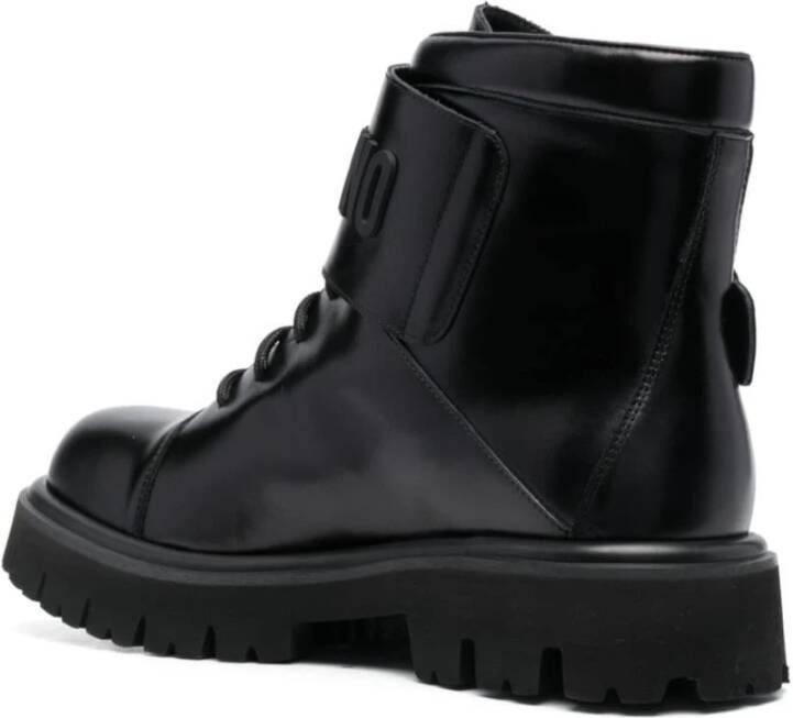 Moschino Lace-up Boots Zwart Heren