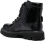 Moschino Logo-Ingelegde Leren Veterschoenen Black Heren - Thumbnail 2